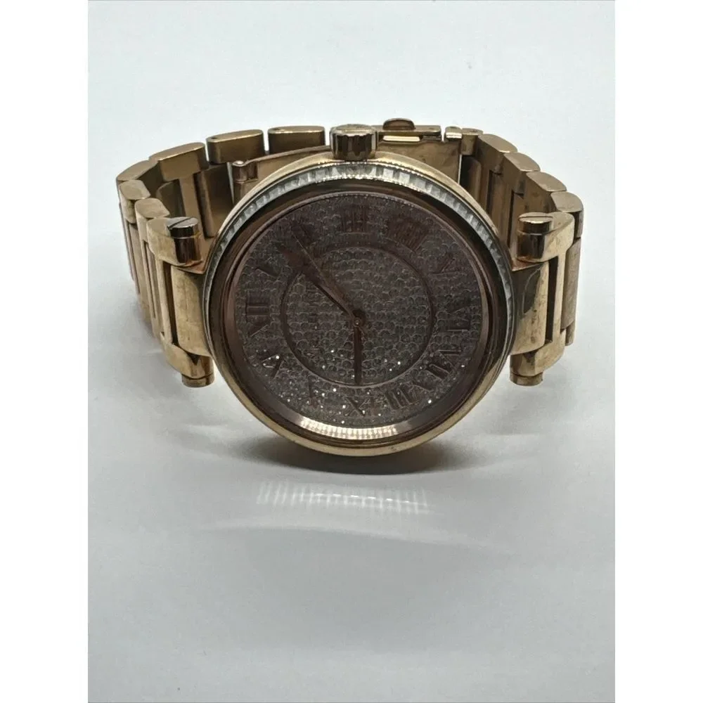 Michael Kors Skylar MK5868 Women Crystal Pave Dial Rose Gold Wrist Watch JNA807